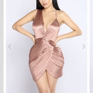 Got Me Twisted Satin Dress
